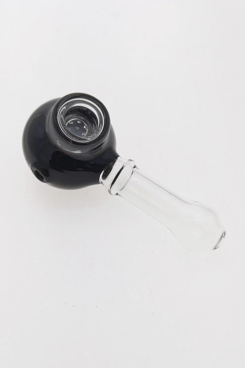 4.25" Dry Spoon Pipe w/ Round Body & Built In Screen (60g) Carb Hole: Left Side - Image 3