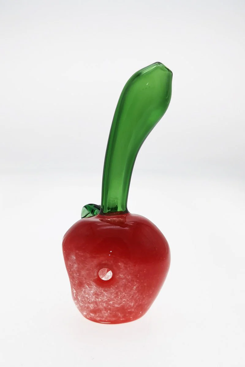 4.50" Dry Spoon Pipe w/ Apple Body (88g) Carb Hole: Left Side - Image 2