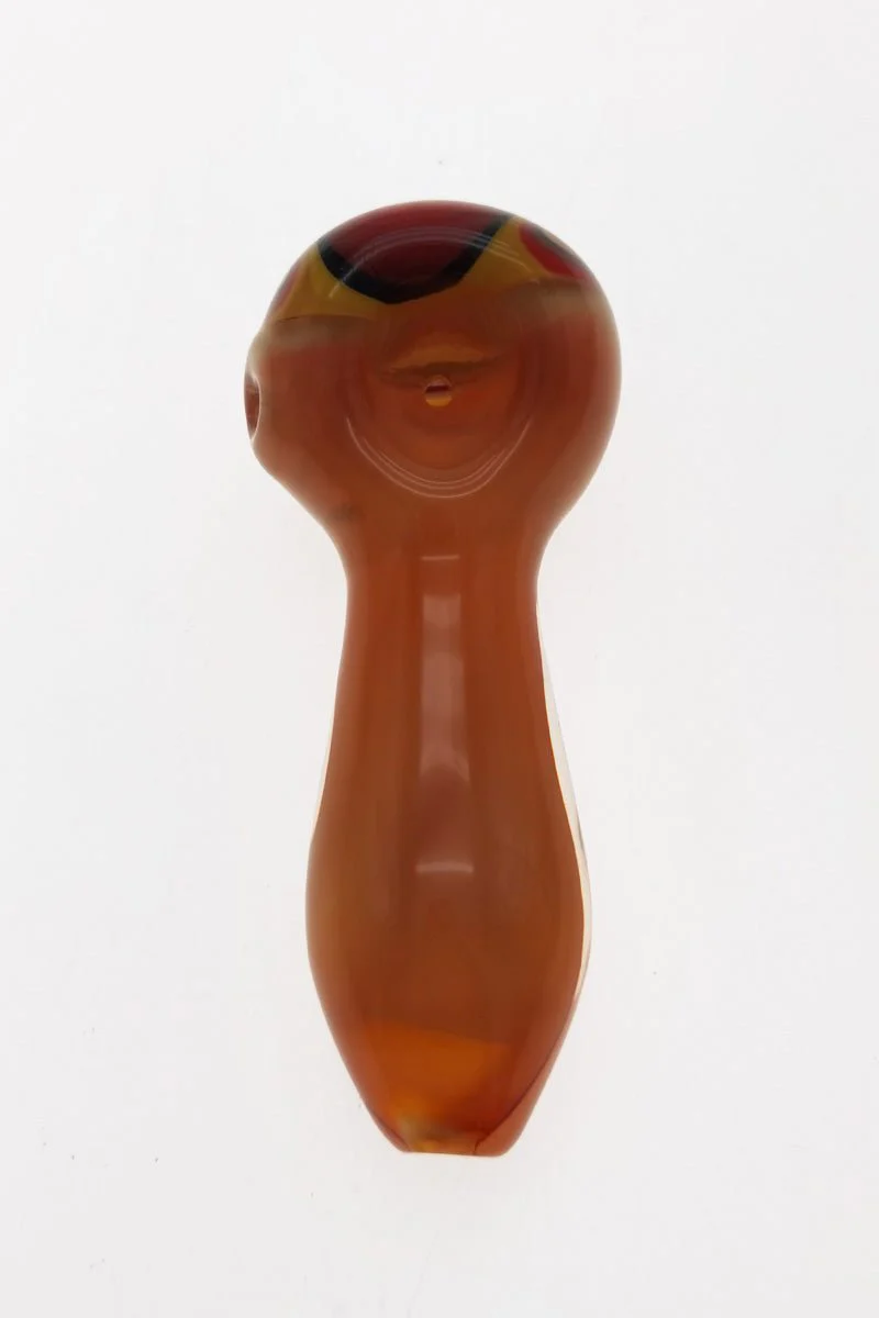 4.50" Dry Spoon Pipe w/ Bowl Head Pattern (116g) Carb Hole: Left Side