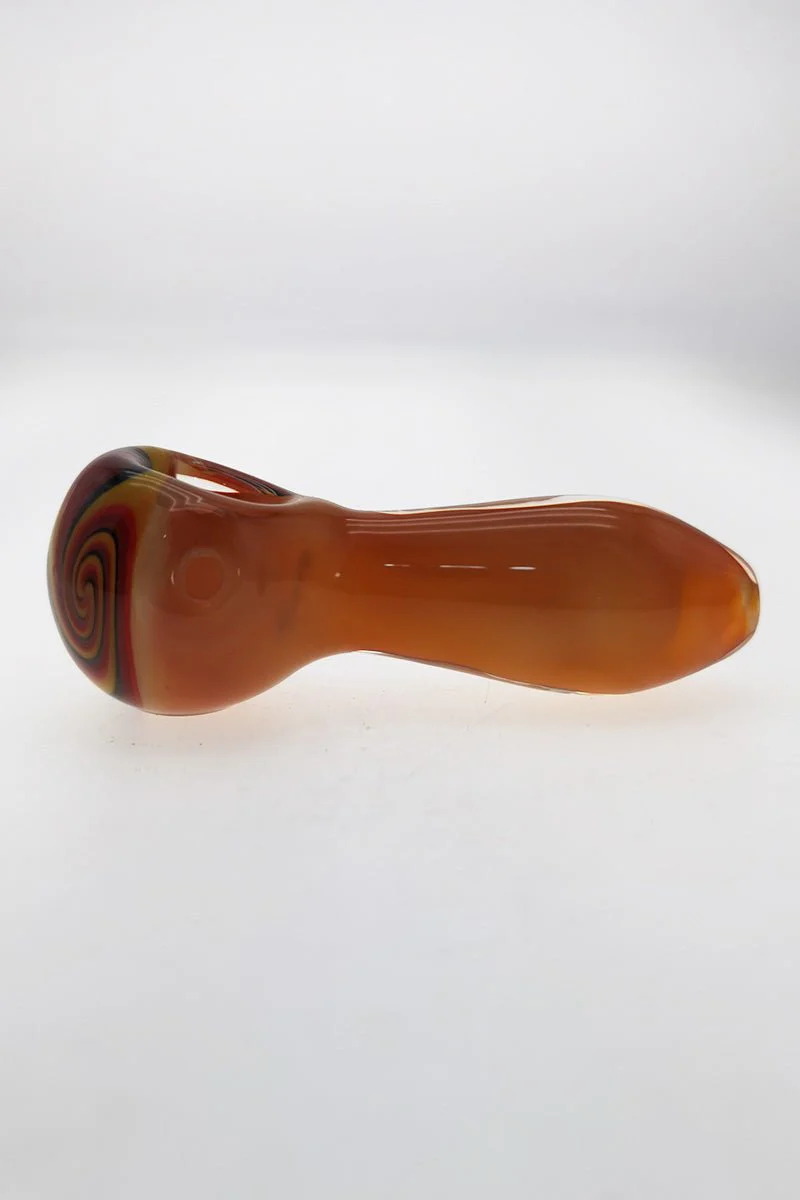 4.50" Dry Spoon Pipe w/ Bowl Head Pattern (116g) Carb Hole: Left Side - Image 2