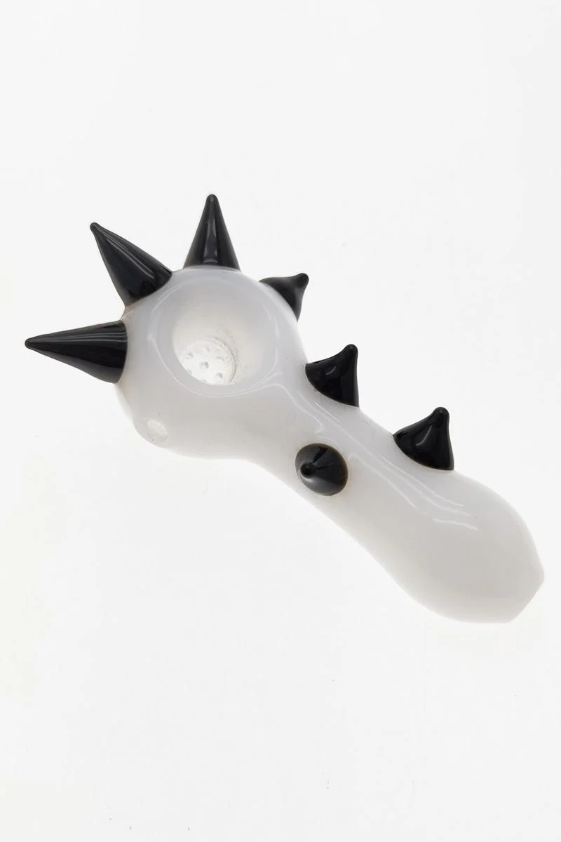 4.50" Dry Spoon Pipe w/ Marble Spikes (81g) Carb Hole: Left Side