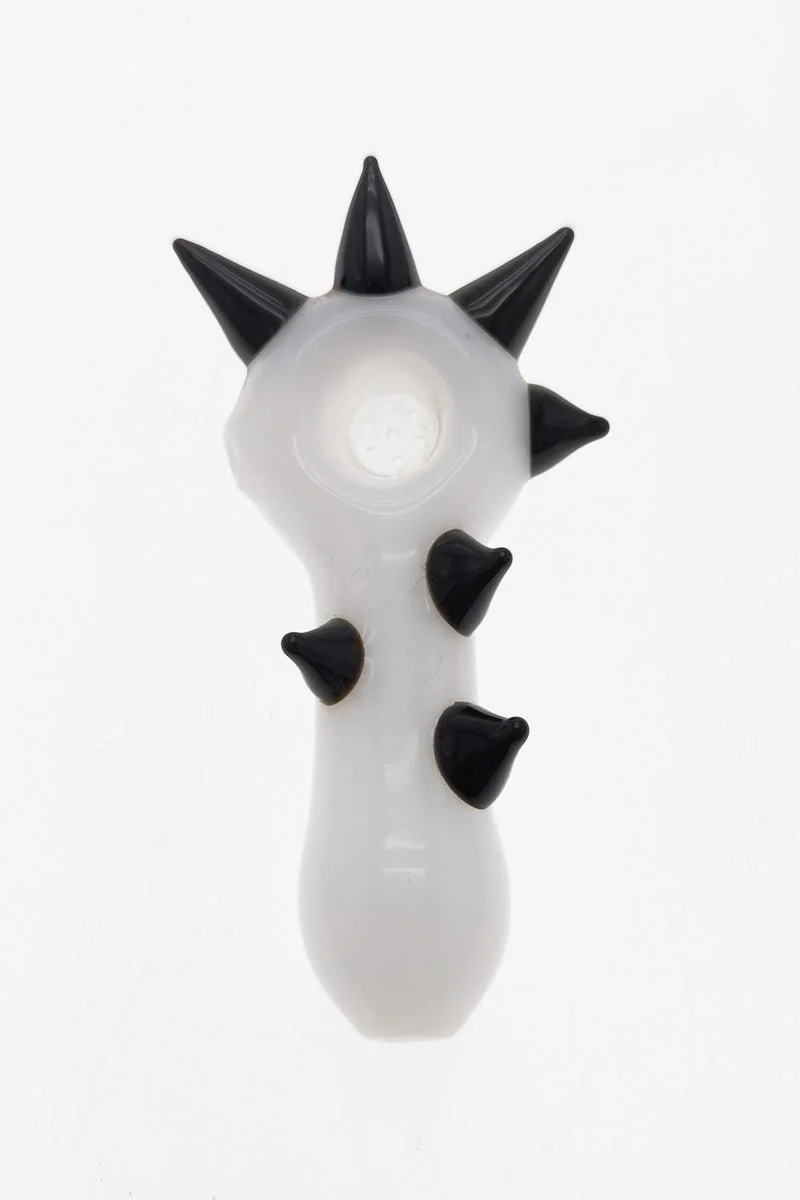 4.50" Dry Spoon Pipe w/ Marble Spikes (81g) Carb Hole: Left Side - Image 2