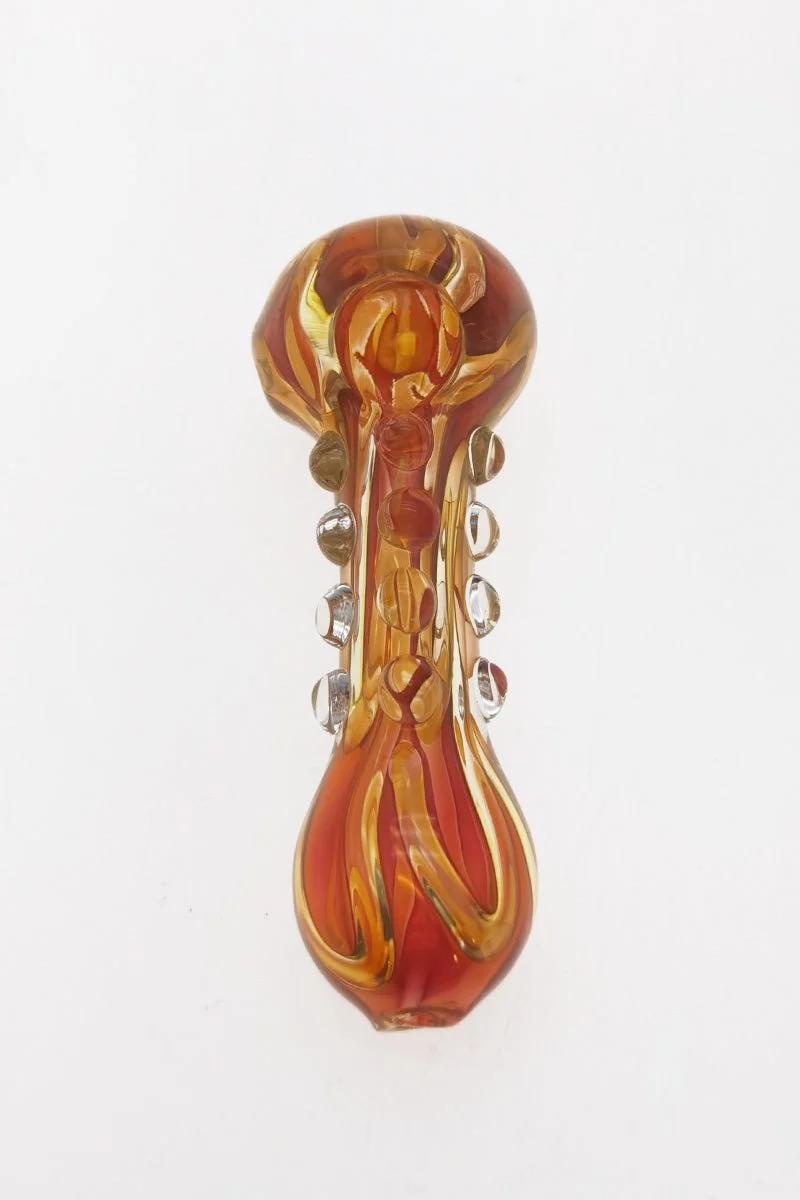 4.50" Dry Spoon Pipe w/ Marbled Shaft (82g) Carb Hole: Left Side - Image 3