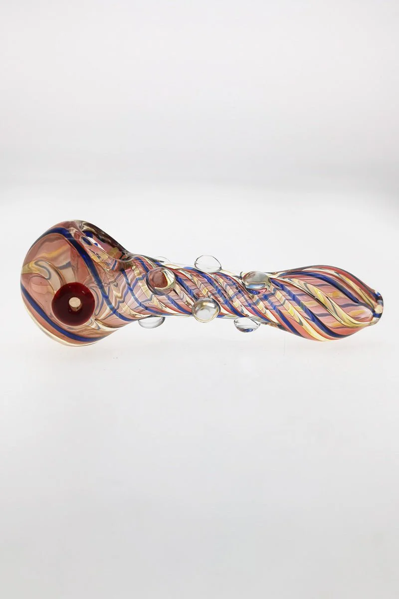 4.75" Dry Spoon Pipe w/ Marbled Shaft (90g) Carb Hole: Left Side - Image 3