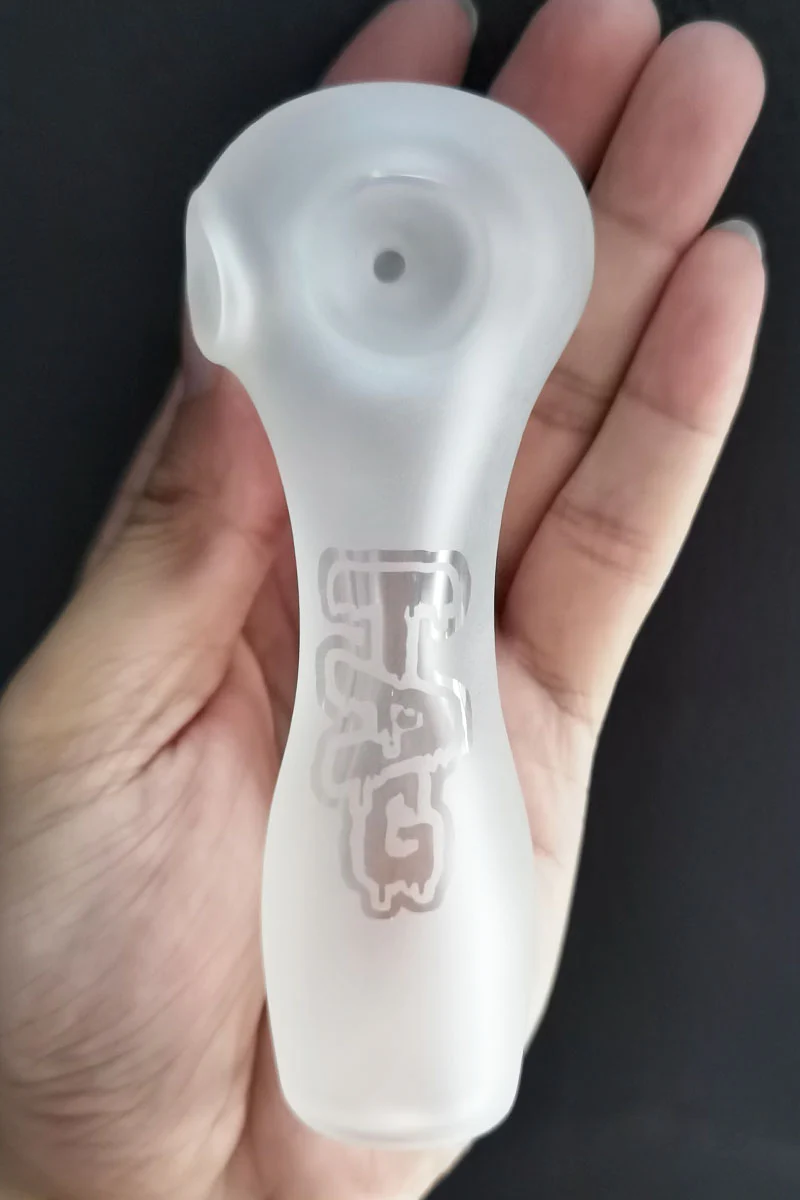 TAG - 4.5" Dry Spoon Pipe w/ Large Carb & Mouth Piece - Image 12