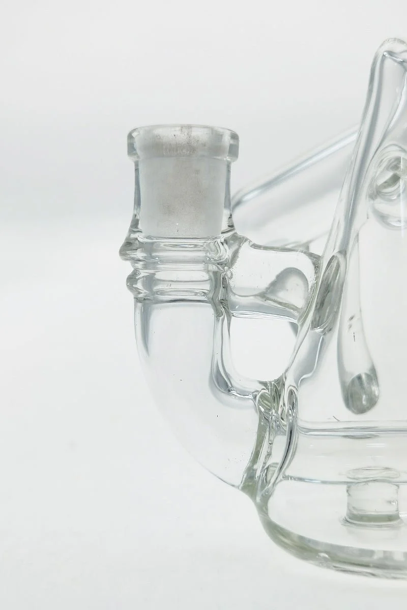 TAG - 4.25" Pendant Rig w/ Inline Diffuser Dab Rig (10MM Female) Wavy Laser Engraved Logo - Clear - Image 10