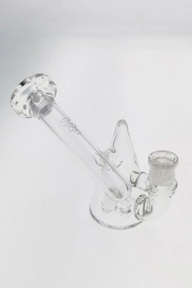 TAG - 4.25" Pendant Rig w/ Inline Diffuser Dab Rig (10MM Female) Wavy Laser Engraved Logo - Clear - Image 6