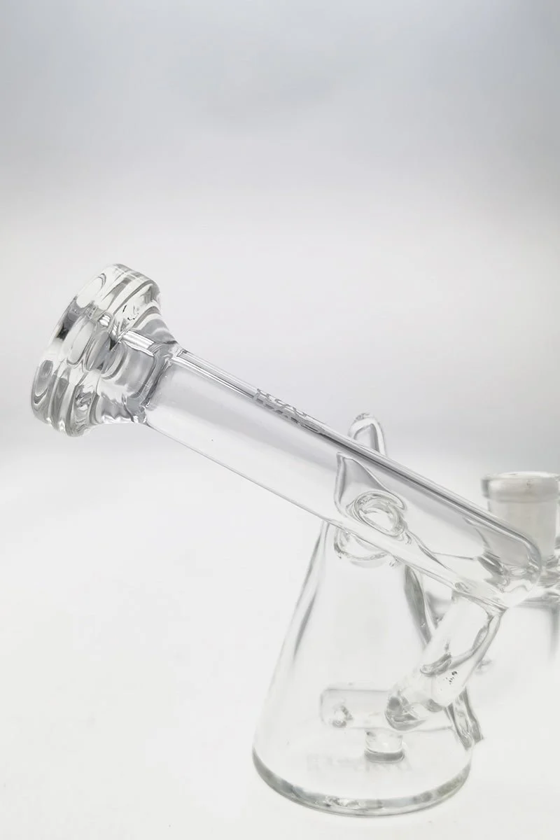 TAG - 4.25" Pendant Rig w/ Inline Diffuser Dab Rig (10MM Female) Wavy Laser Engraved Logo - Clear - Image 9