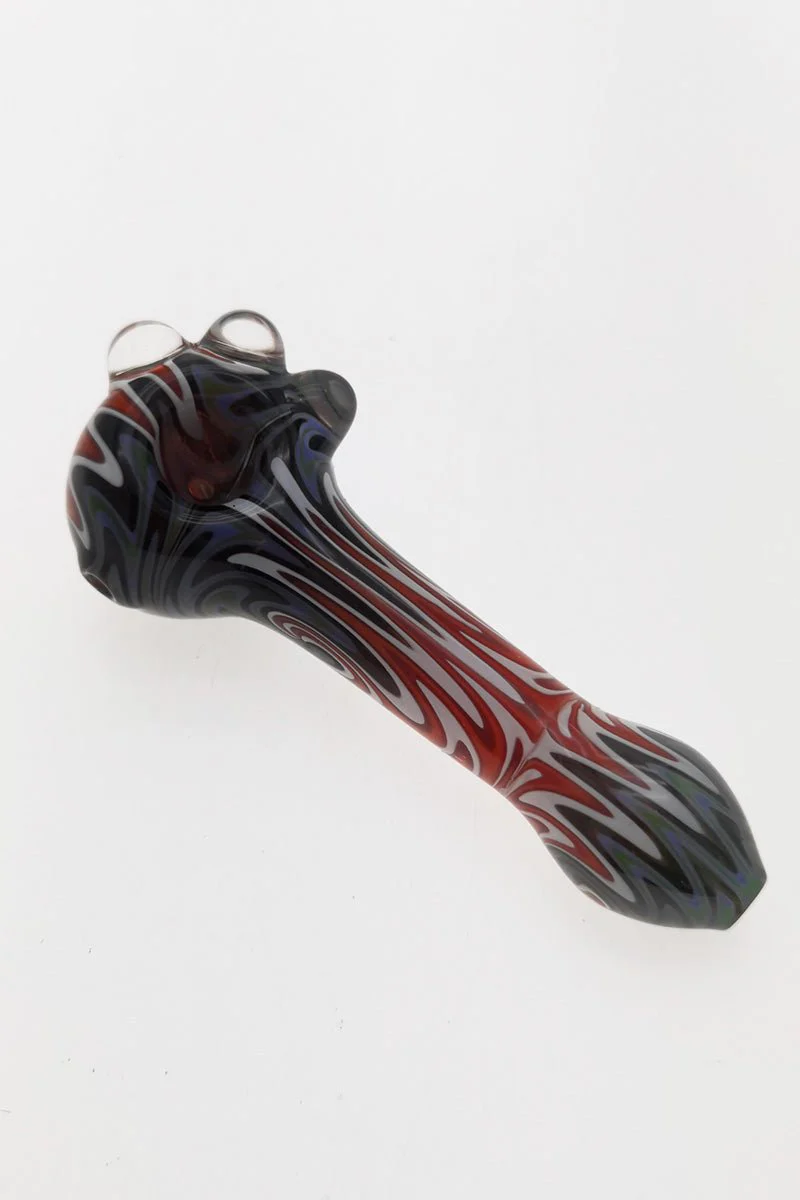 5.00" Dry Spoon Pipe w/ Marbles & Wig Wag (80g) Carb Hole: Left Side - Image 4