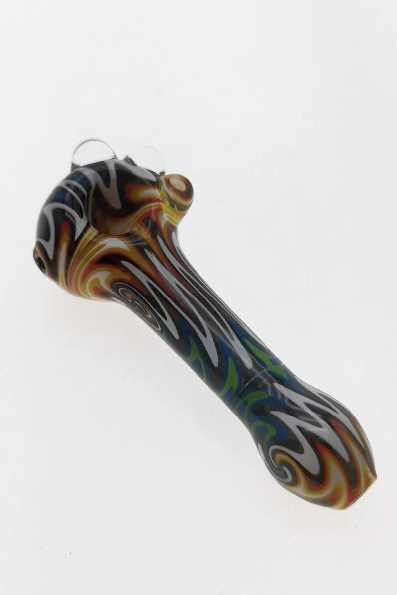 5.00" Dry Spoon Pipe w/ Marbles & Wig Wag (80g) Carb Hole: Left Side - Image 5