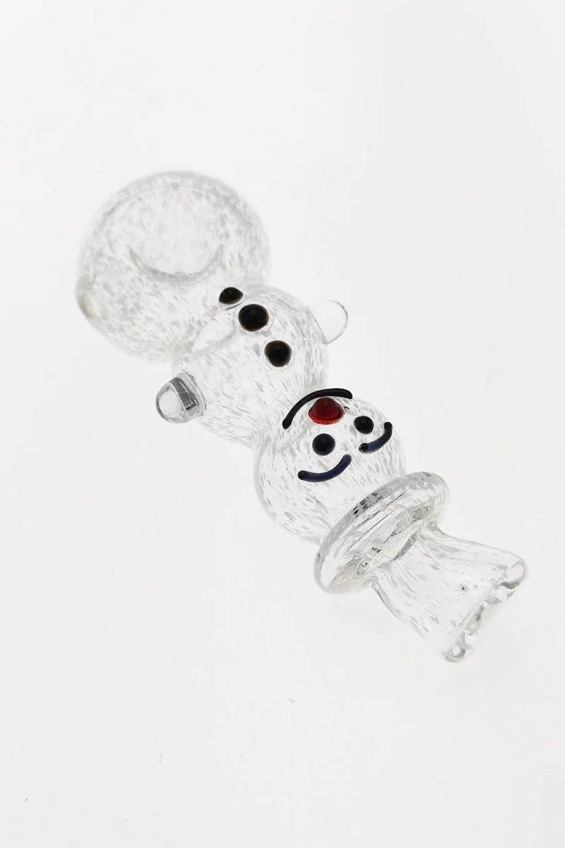 5.00" Dry Spoon Pipe w/ Snow Man Body (89g) Carb Hole: Left Side - Image 2