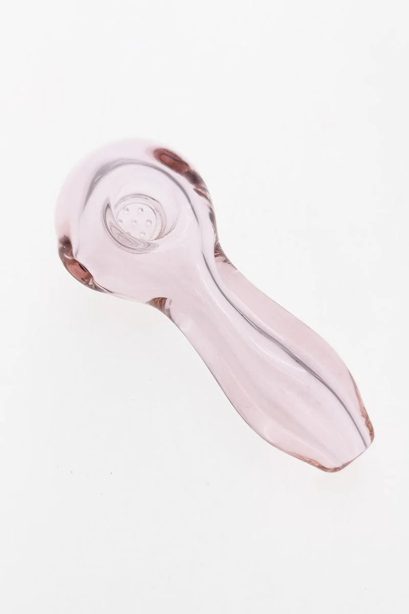 4.00" Dry Spoon Pipe w/ Built in Screen (108g) Carb Hole: Left Side - Image 3