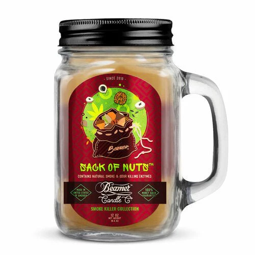 Beamer - Candle - 12oz Glass Mason Jar - W/Handle & Metal Lid - Image 3