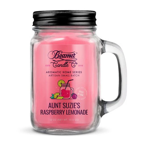Beamer - Candle - 12oz Glass Mason Jar - W/Handle & Metal Lid - Image 4