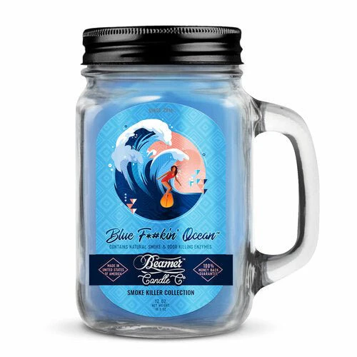 Beamer - Candle - 12oz Glass Mason Jar - W/Handle & Metal Lid - Image 5