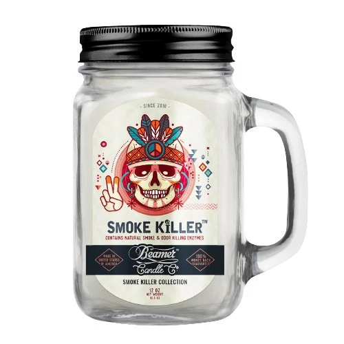 Beamer - Candle - 12oz Glass Mason Jar - W/Handle & Metal Lid - Image 8