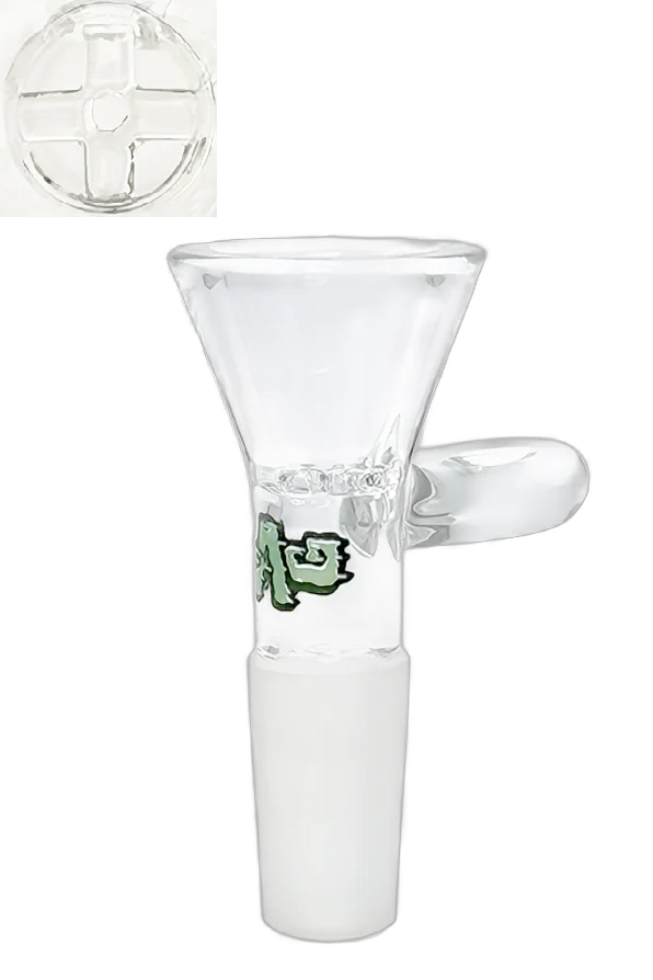 TAG - Built In Disc Screen Bong Slide Bowl Piece with Handle - Image 4