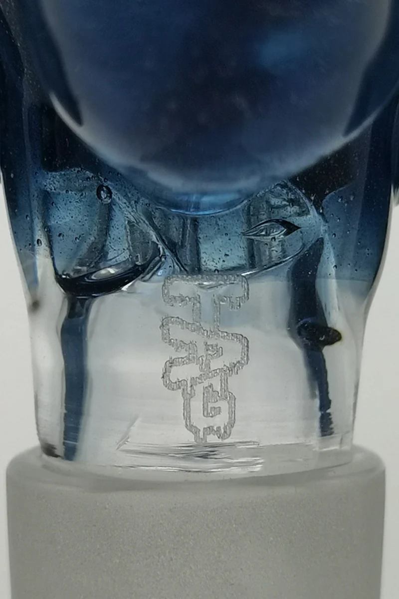 (CMTO) TAG - 4 Hole Disc Screen Bong Slide Bowl Piece with Inverted Triple Horn Handle - Image 17