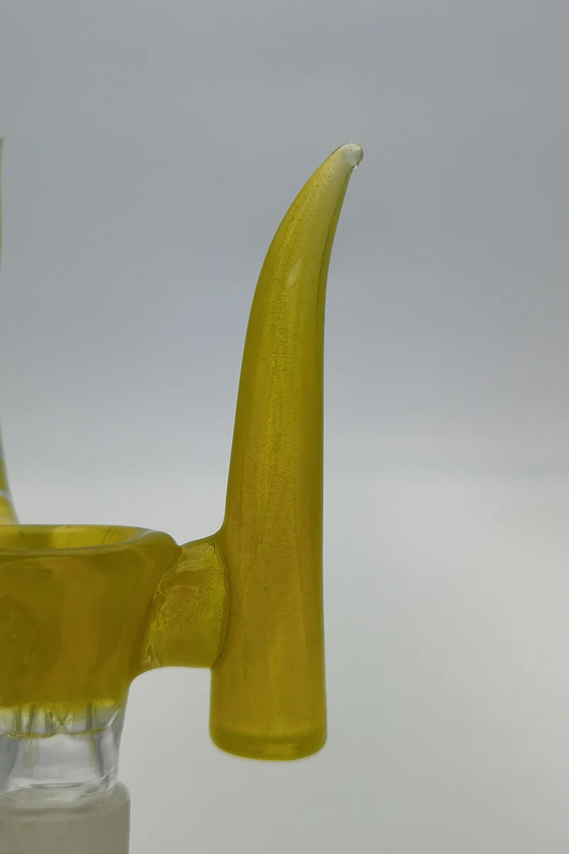 (CMTO) TAG - 4 Hole Disc Screen Bong Slide Bowl Piece with Inverted Triple Horn Handle - Image 31