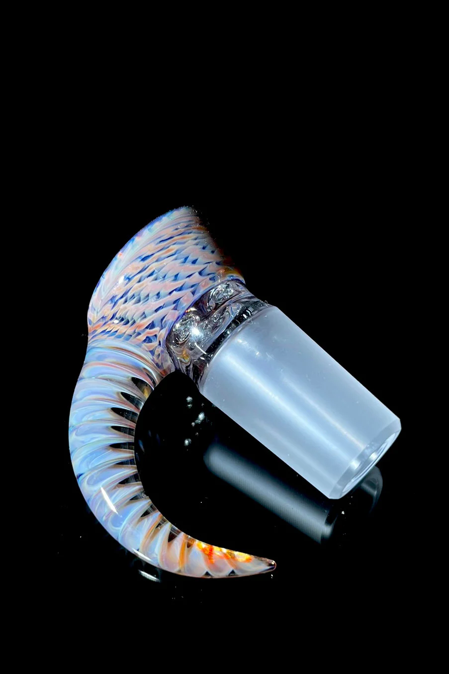 Moose Glass - 5 Hole Disc Screen Bong Slide Bowl Piece (18MM Male) (Worked w/ Accented Handle) - Image 6