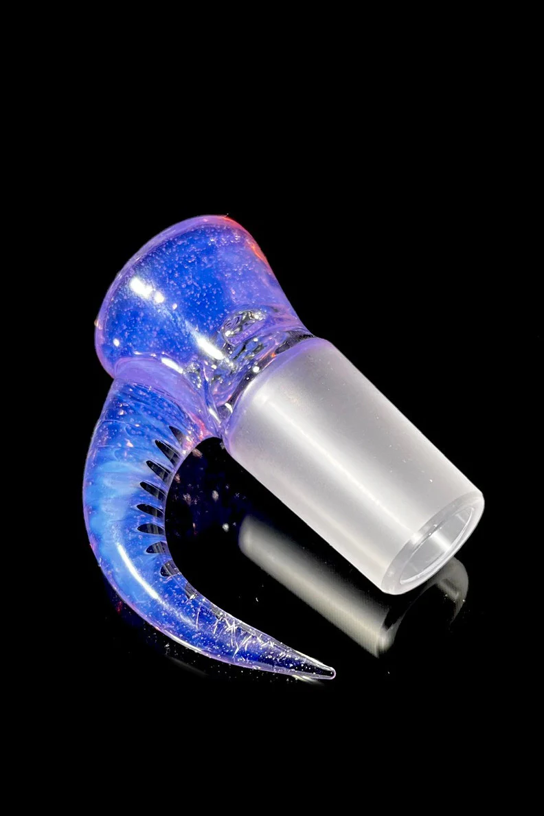 Moose Glass - 5 Hole Disc Screen Bong Slide Bowl Piece (18MM Male) (Accented) - Image 12