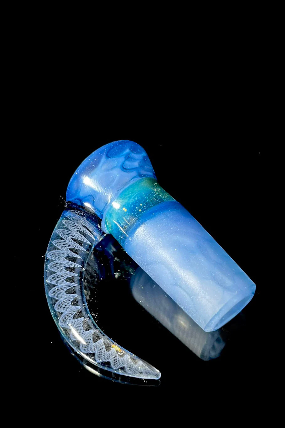 Moose Glass - 5 Hole Disc Screen Bong Slide Bowl Piece (18MM Male) (Fully Worked) - Image 3