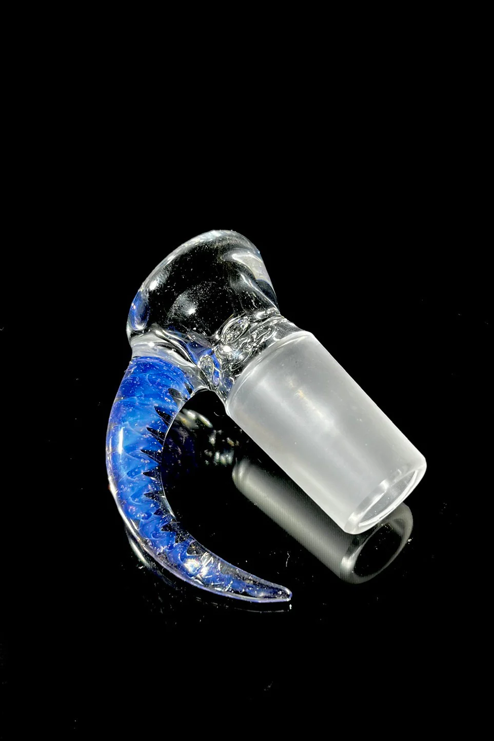 Moose Glass - 5 Hole Disc Screen Bong Slide Bowl Piece (18MM Male) (Accented Horn) - Image 5