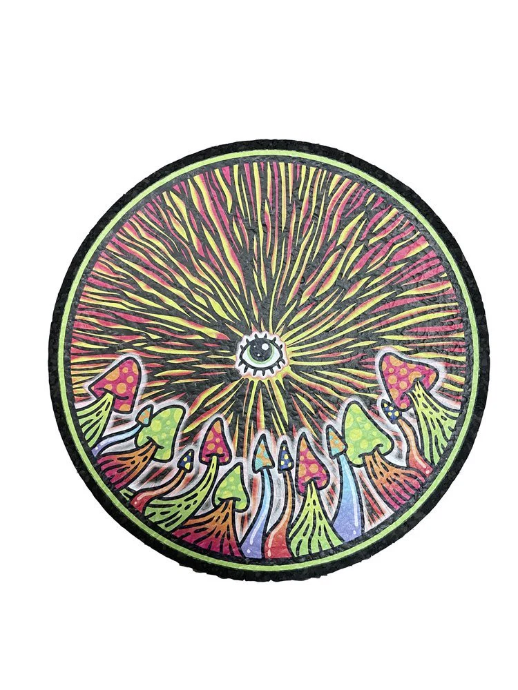 East Coasters - 10" EYE SEE SHROOM Coaster Dab Mat