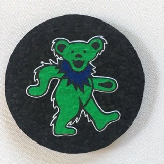 East Coasters - 5" Grateful Dead Dancing Bear Coaster Dab Mat (1 Chosen At Random)