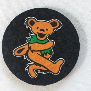 East Coasters - 5" Grateful Dead Dancing Bear Coaster Dab Mat (1 Chosen At Random) - Image 2