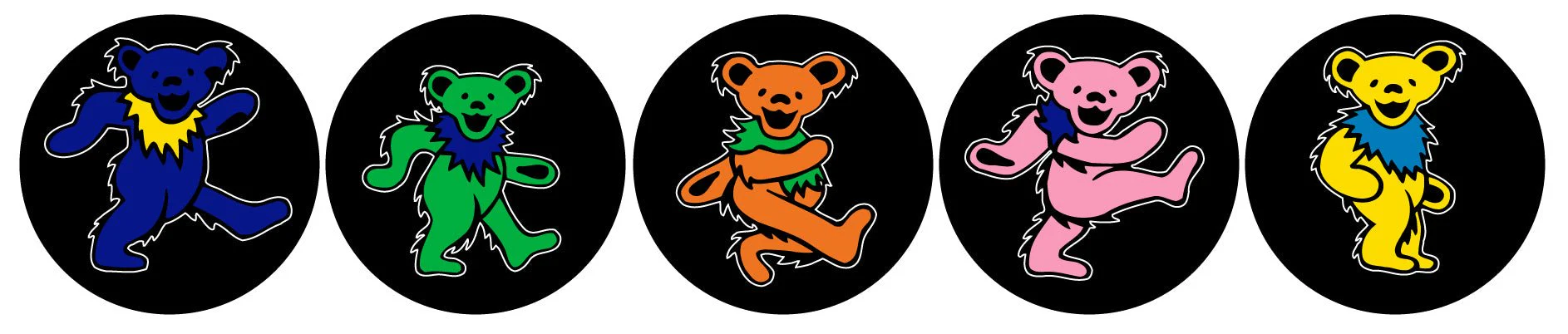 East Coasters - 5" Grateful Dead Dancing Bear Coaster Dab Mat (1 Chosen At Random) - Image 5