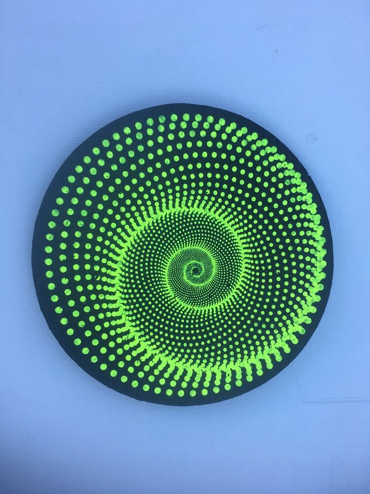 East Coasters - 8" Fractal Light Swirl Coaster Dab Mat (1 Chosen At Random) - Image 3