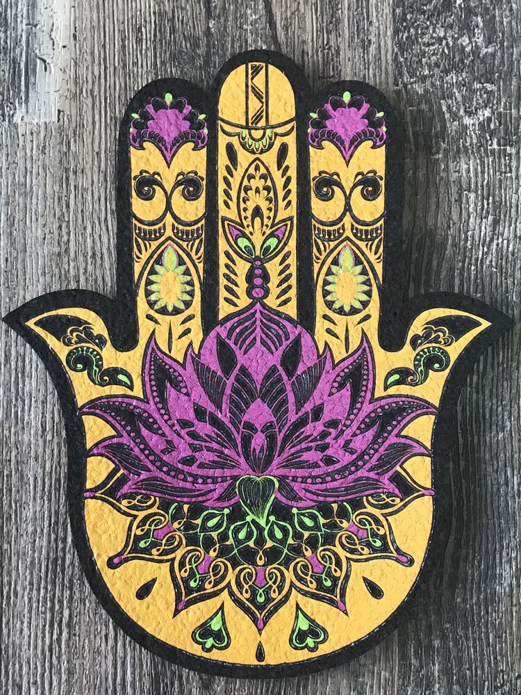 East Coasters - Hamsa Die Cuts - UV Reactive - 8" x 10" - Image 3