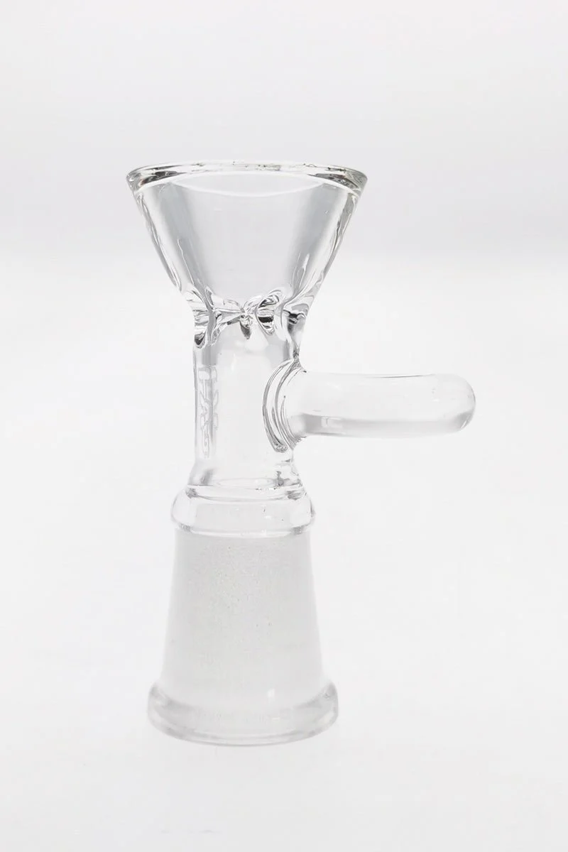 TAG - Female Bong Slide Bowl Piece with Pinched Screen Bong Slide Bowl Piece and Handle - Image 10