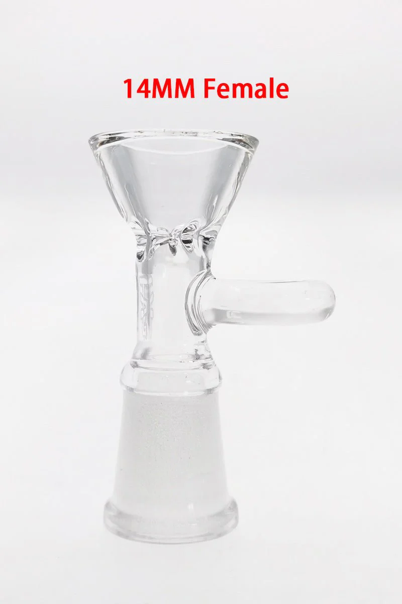 TAG - Female Bong Slide Bowl Piece with Pinched Screen Bong Slide Bowl Piece and Handle - Image 13