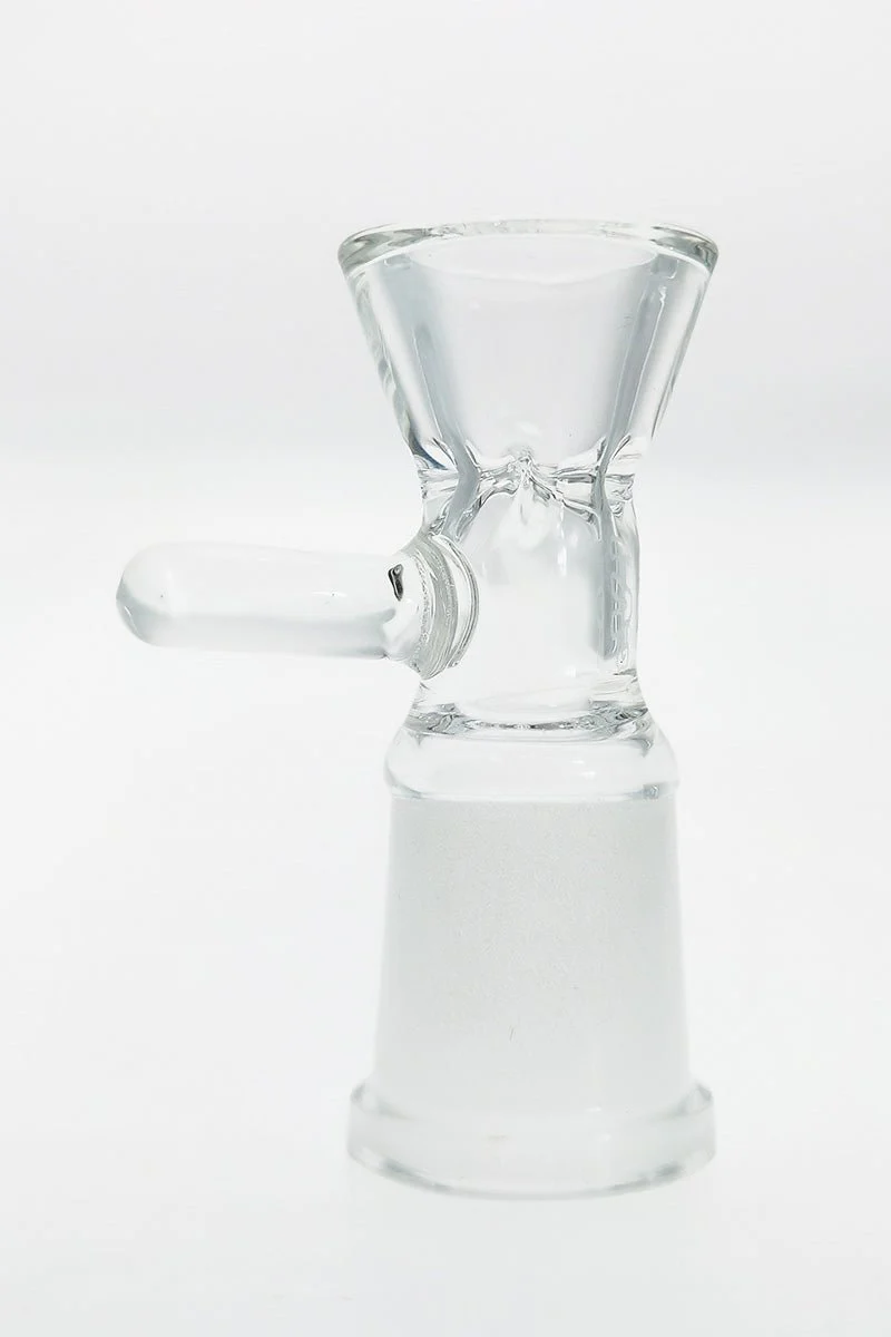 TAG - Female Bong Slide Bowl Piece with Pinched Screen Bong Slide Bowl Piece and Handle - Image 3