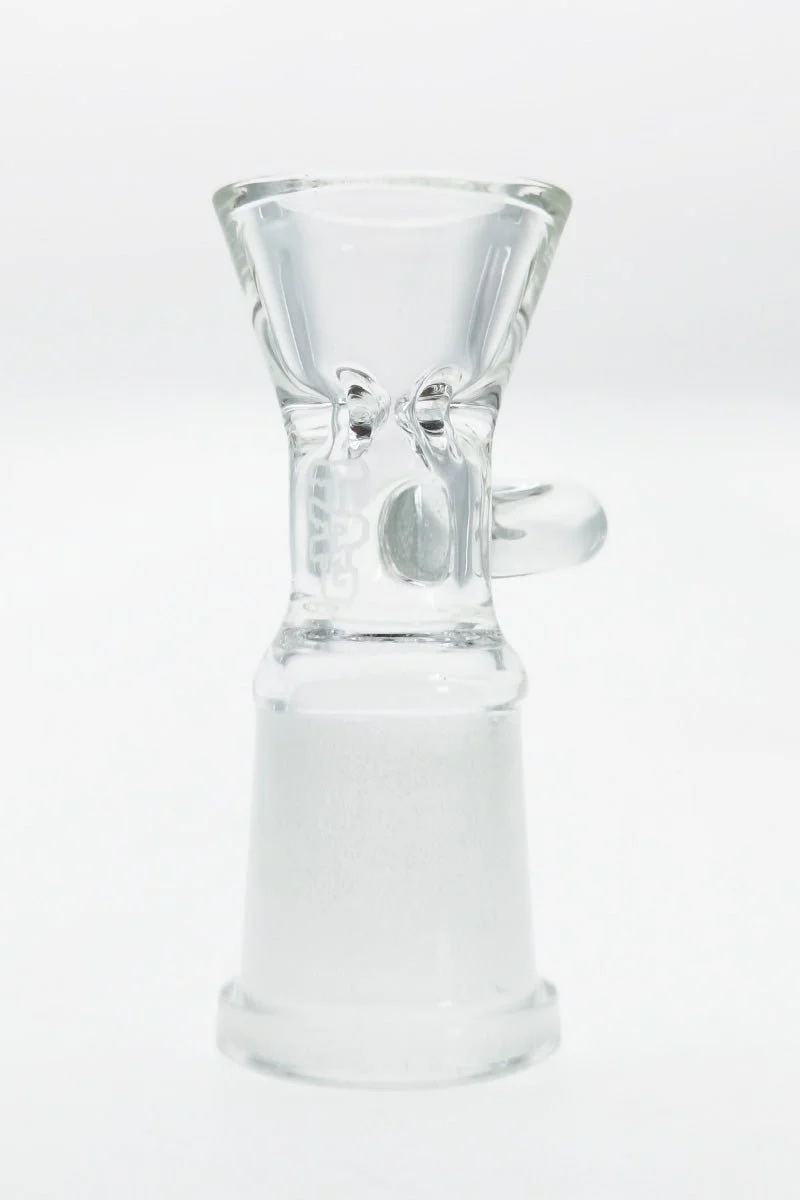 TAG - Female Bong Slide Bowl Piece with Pinched Screen Bong Slide Bowl Piece and Handle - Image 6