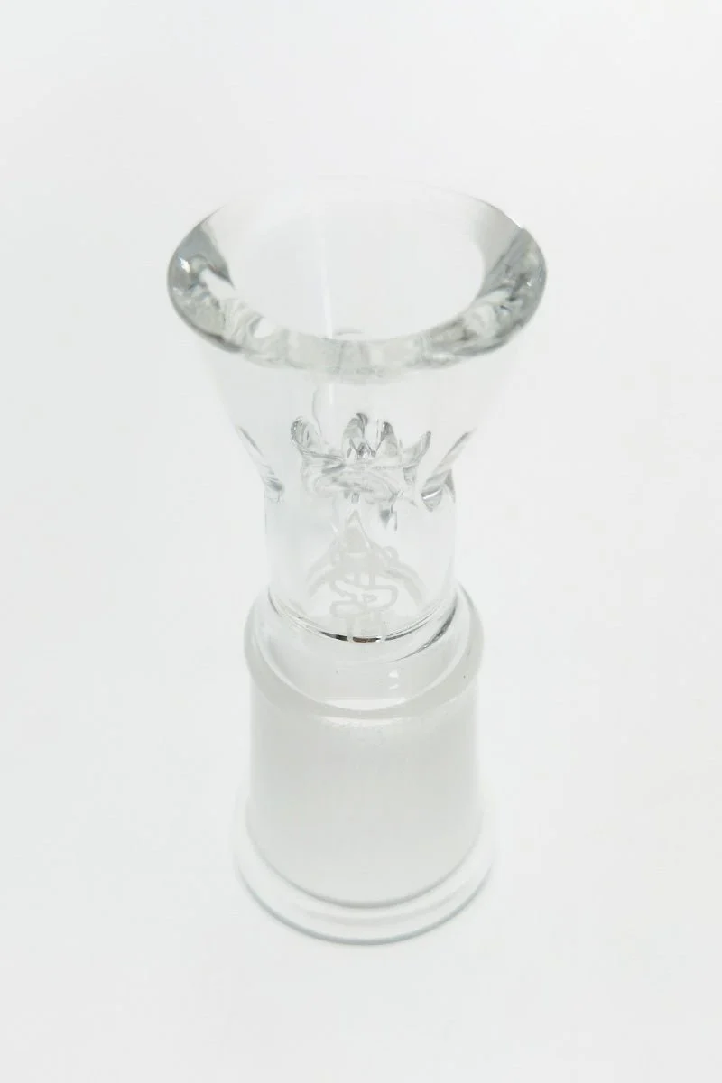 TAG - Female Bong Slide Bowl Piece with Pinched Screen Bong Slide Bowl Piece and Handle - Image 7