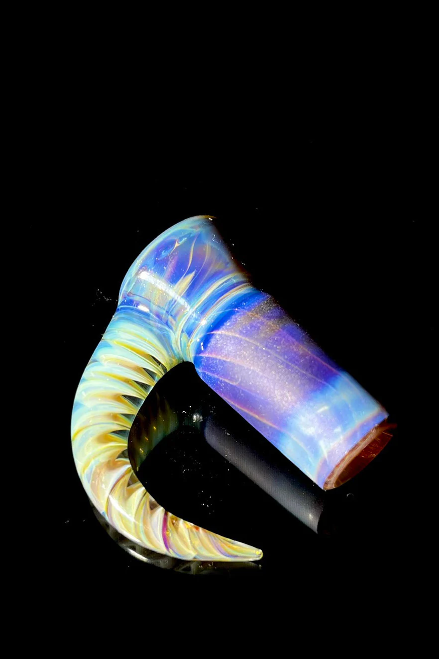 Moose Glass - 5 Hole Disc Screen Bong Slide Bowl Piece (18MM Male) (Full Color) - Image 3
