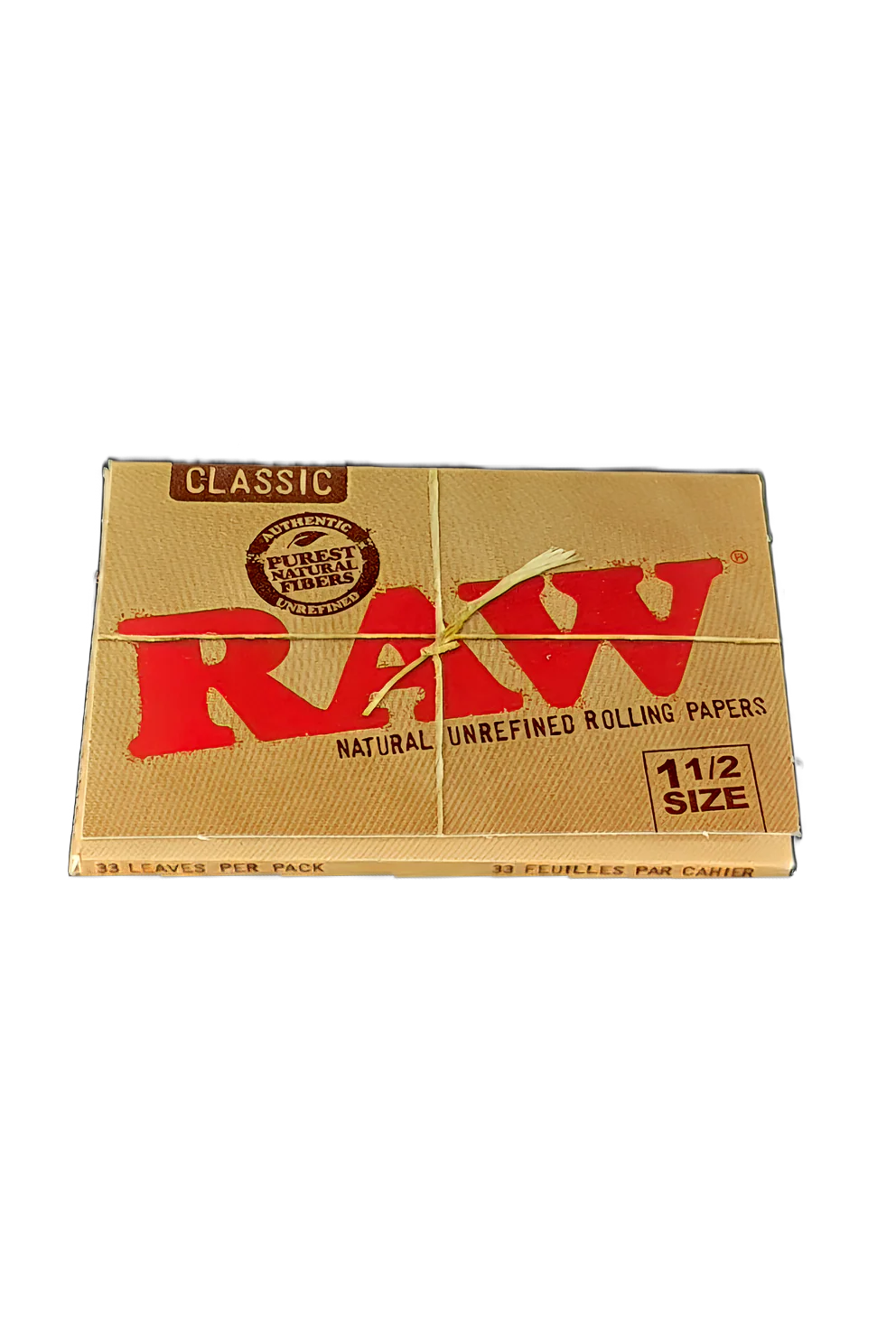RAW - Natural Unrefined Rolling Papers (1.50) 1 1/2 Size
