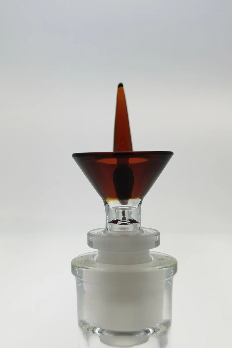 Single Hole Bong Slide Bowl Piece w/ Double Horn Handle - Image 5