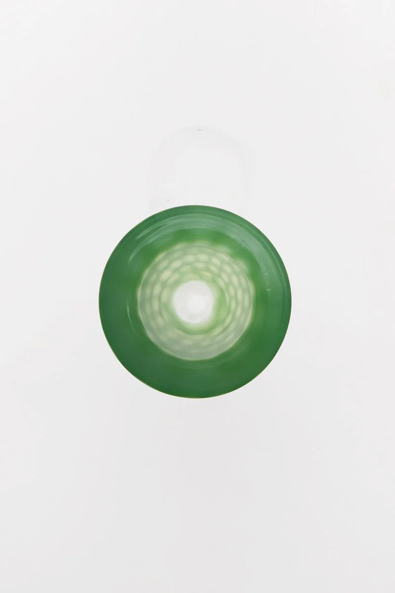 Single Hole Bong Slide Bowl Piece w/ Honeycomb Pattern Bowl & Handle - Image 4