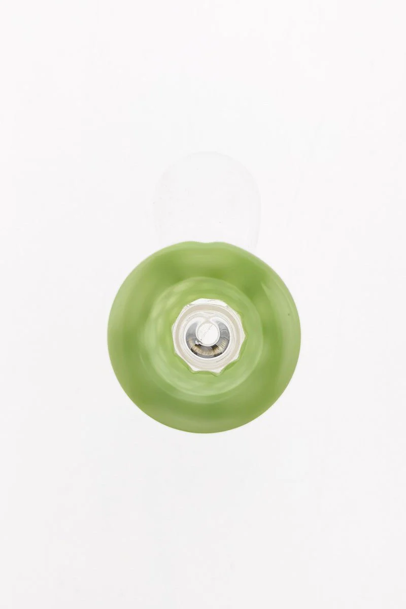Single Hole Bong Slide Bowl Piece w/ Honeycomb Pattern Bowl & Handle - Image 6