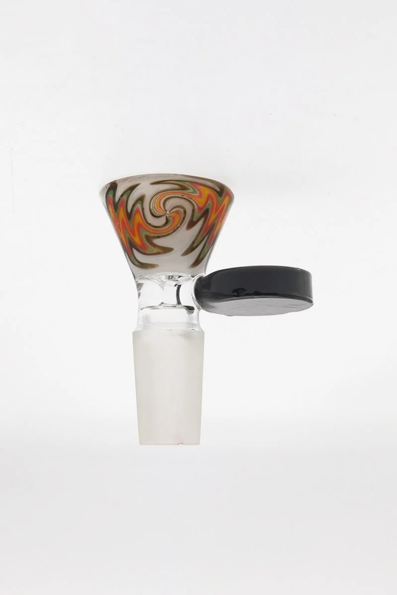 Single Hole Bong Slide Bowl Piece w/ Large Handle - Image 10