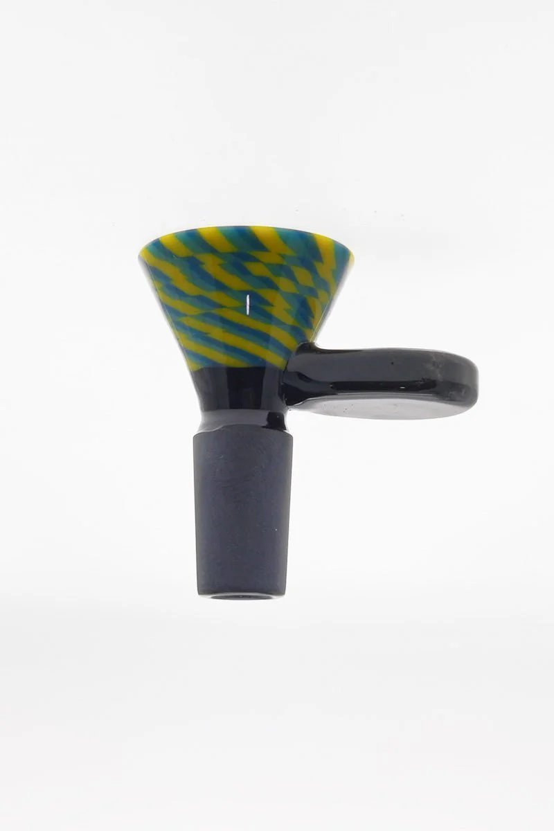 Single Hole Bong Slide Bowl Piece w/ Large Handle - Image 5