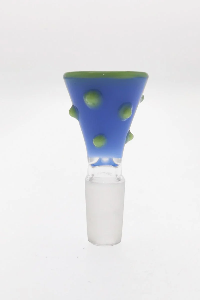 Single Hole Bong Slide Bowl Piece w/ Martini Shape Bowl & Small Nubs - Image 2