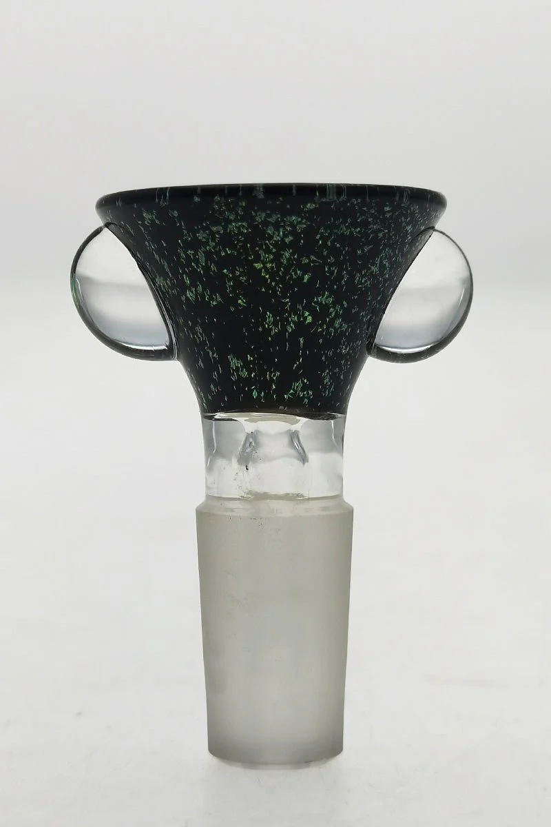 Single Hole Bong Slide Bowl Piece w/ Multi-Marble Handle - Image 12