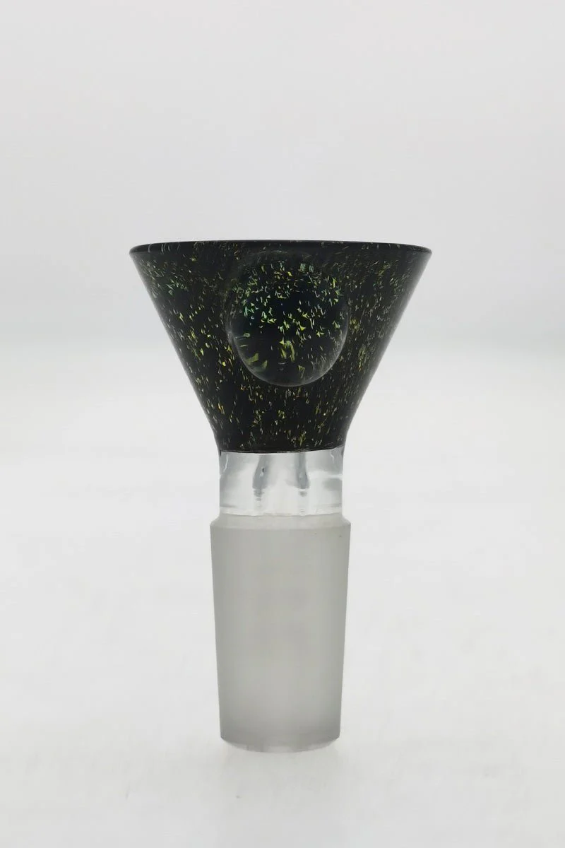 Single Hole Bong Slide Bowl Piece w/ Multi-Marble Handle - Image 18