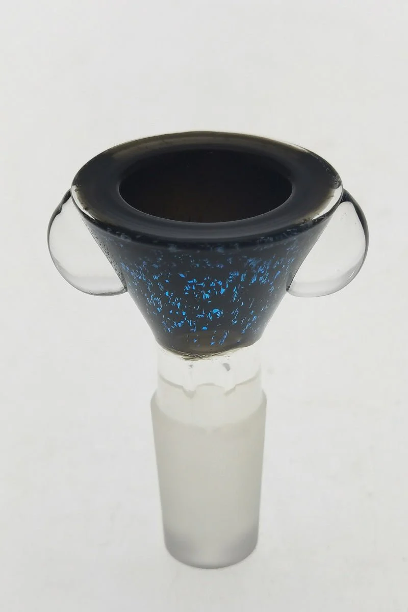 Single Hole Bong Slide Bowl Piece w/ Multi-Marble Handle - Image 24