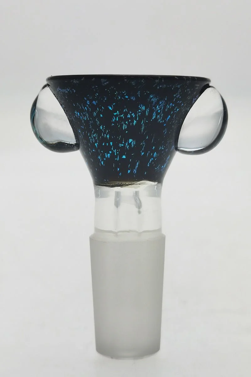 Single Hole Bong Slide Bowl Piece w/ Multi-Marble Handle - Image 27